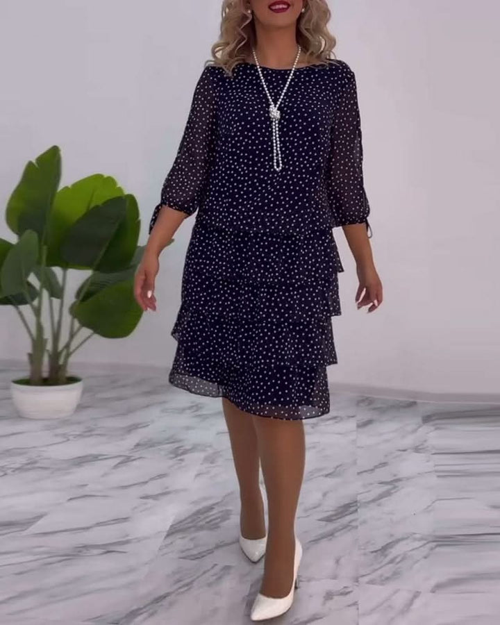 LUNESSA | POLKA TIERED DRESS