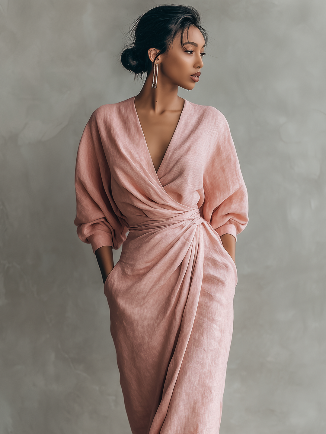 SOFI | PURE ELEGANCE V-NECK DRESS