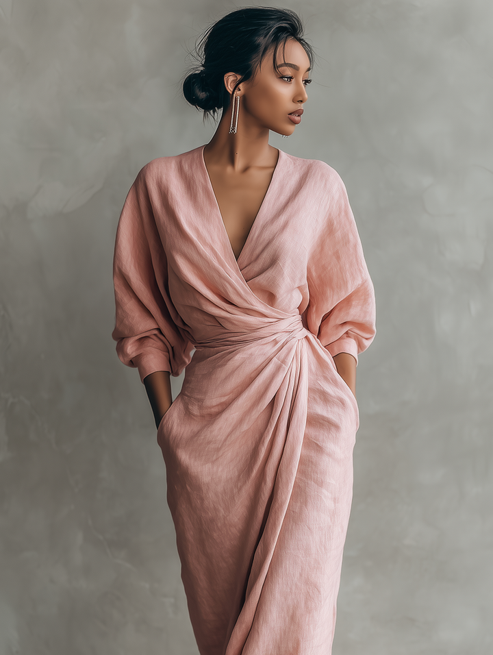 SOFI | PURE ELEGANCE V-NECK DRESS