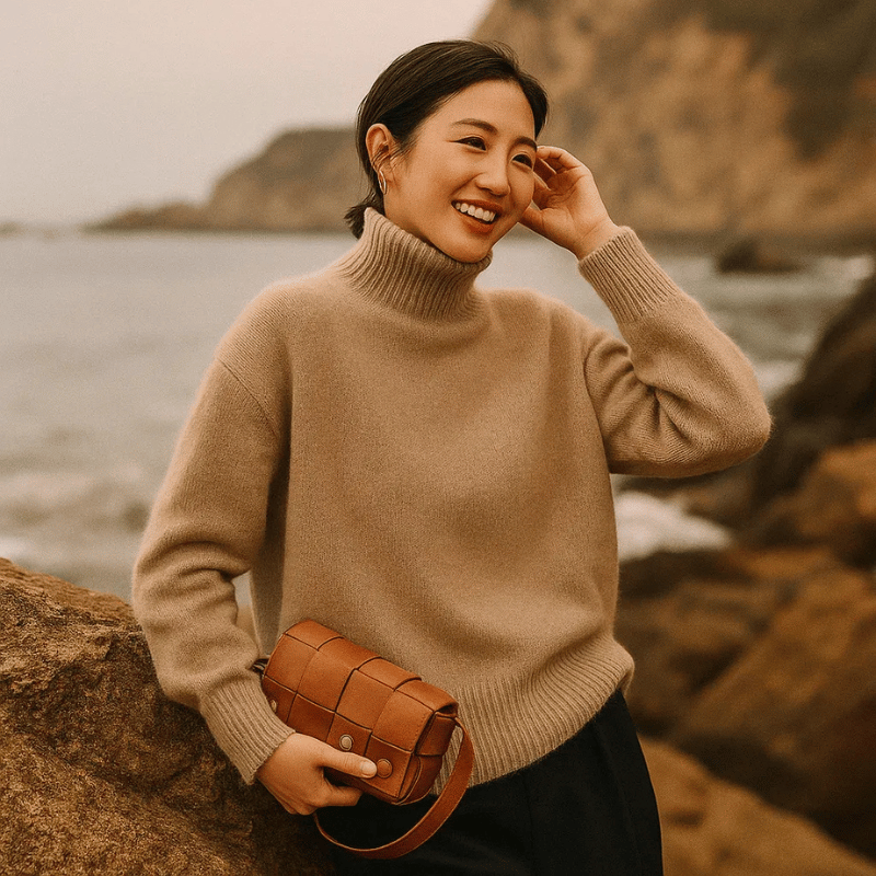 AURORA | CASHMERE TURTLENECK SWEATER