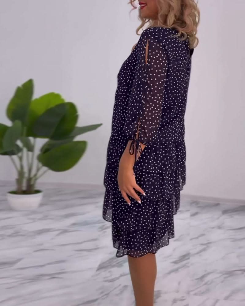 LUNESSA | POLKA TIERED DRESS