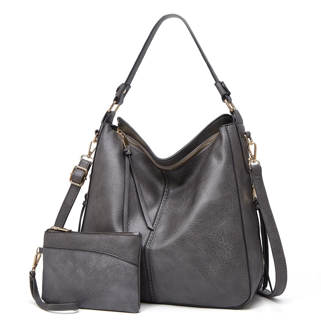 CAMELLIA | LEATHER HOBO BAG