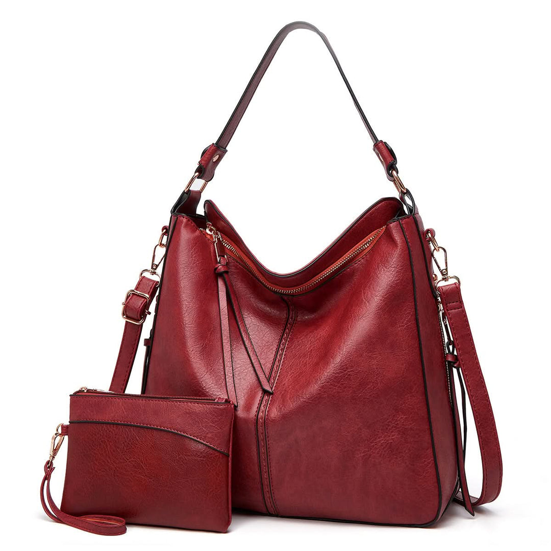 CAMELLIA | LEATHER HOBO BAG