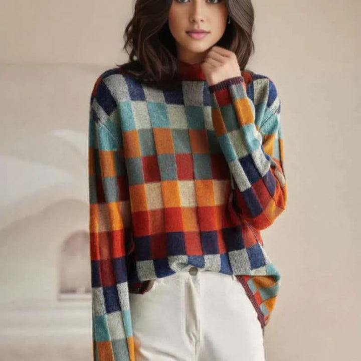 EMMA | CHECKED MERINO JUMPER