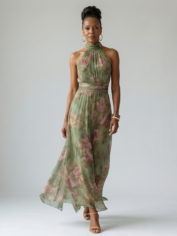 DELILAH | HALTER MIDI DRESS