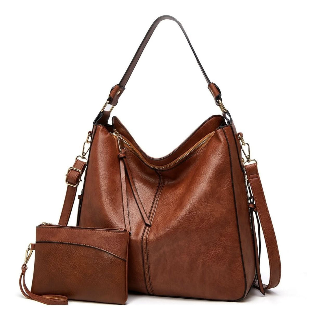 CAMELLIA | LEATHER HOBO BAG