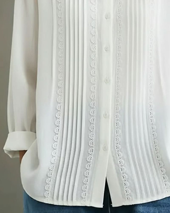 AMELIA | PLEATED LACE TOP