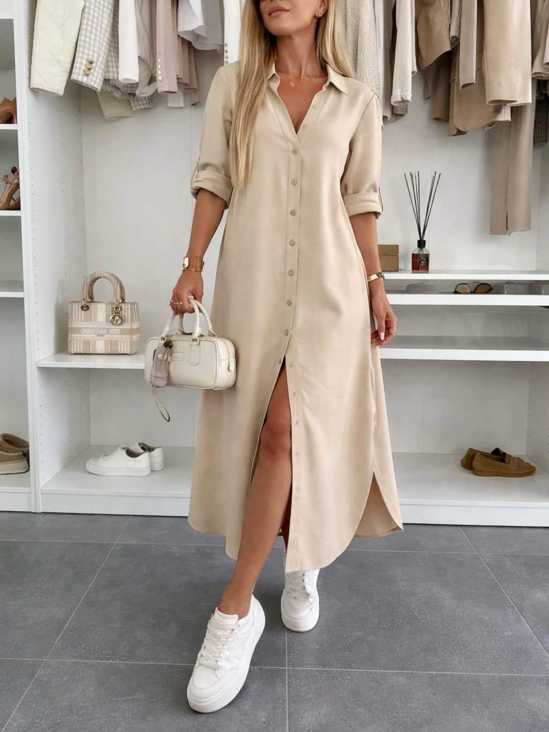 IVY | BUTTON DRESS