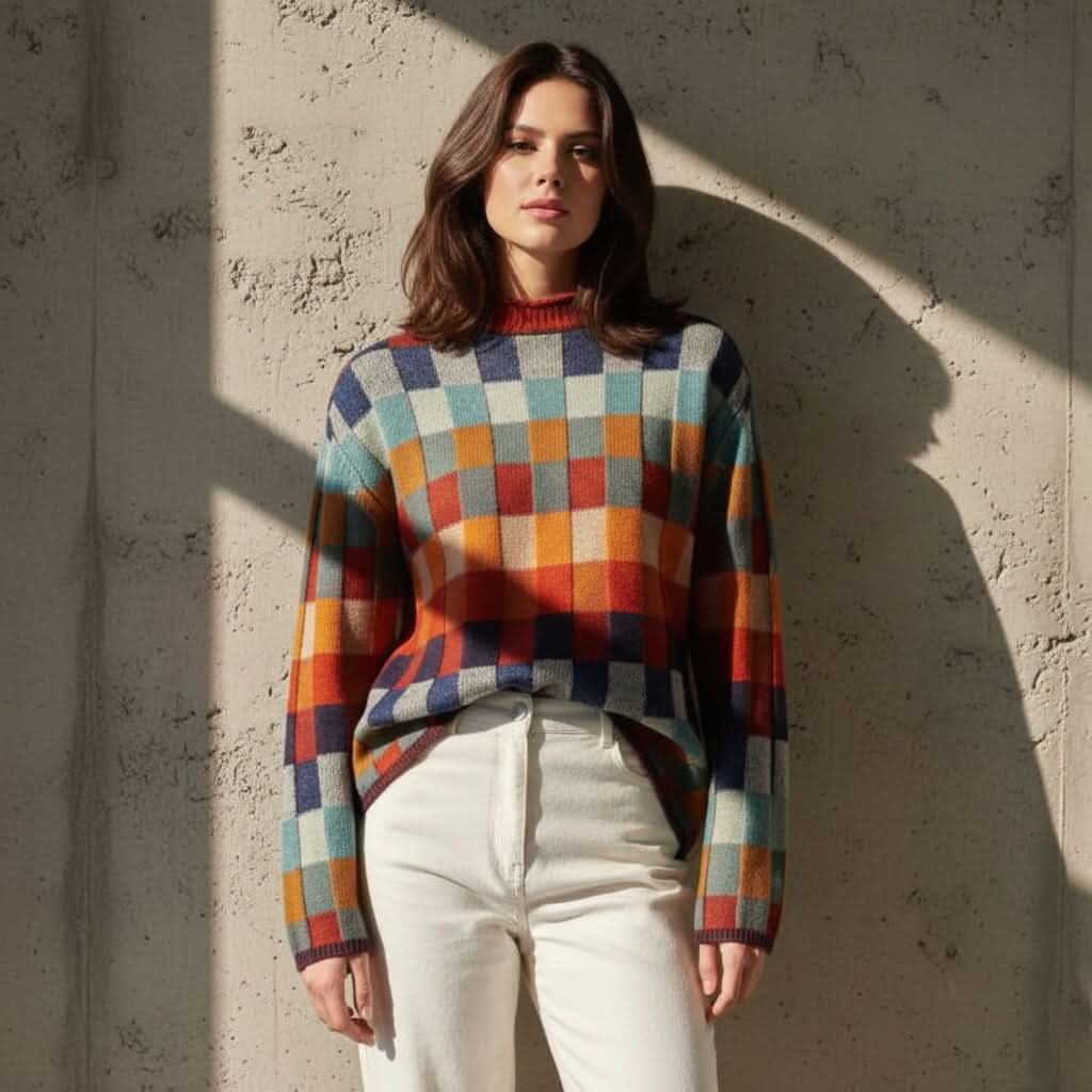 EMMA | CHECKED MERINO JUMPER