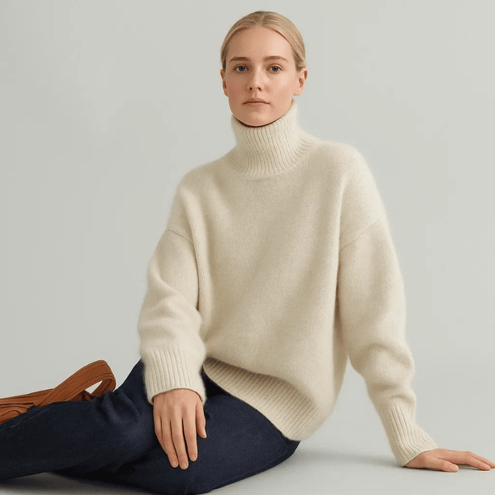 AURORA | CASHMERE TURTLENECK SWEATER
