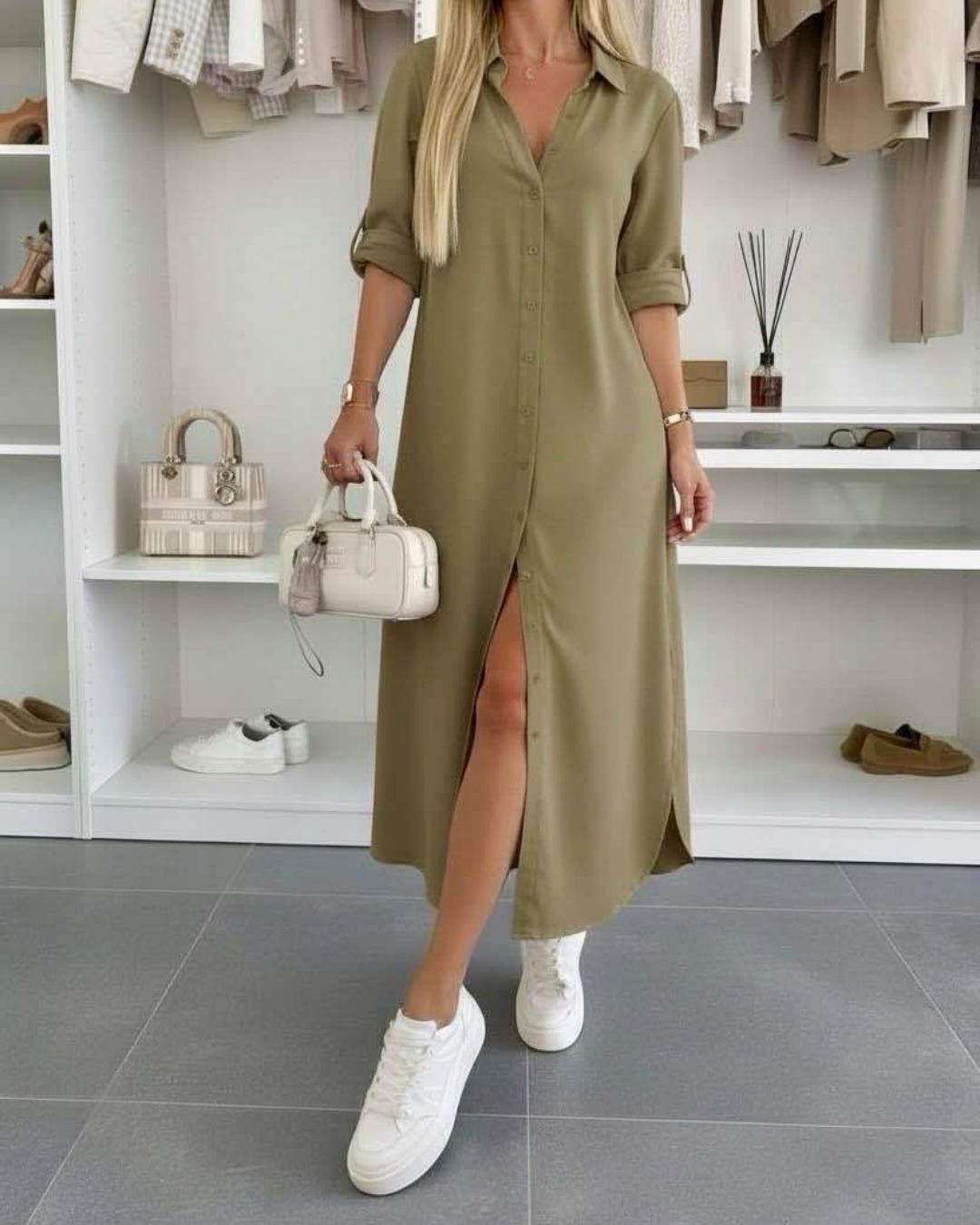 IVY | BUTTON DRESS