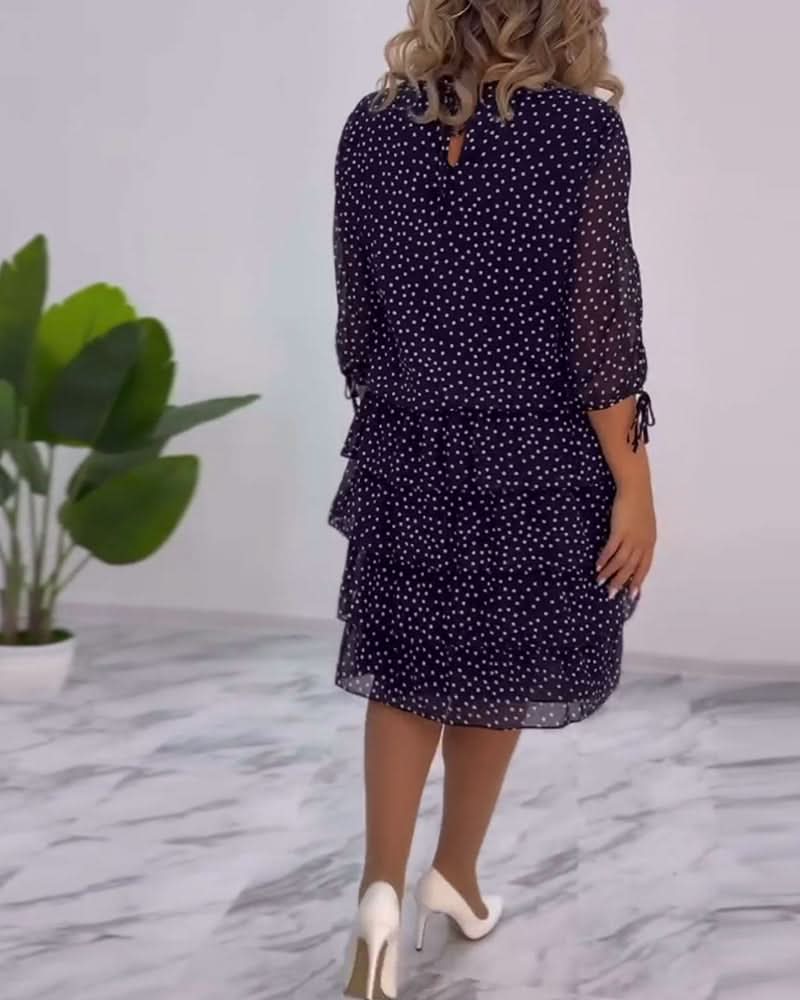 LUNESSA | POLKA TIERED DRESS