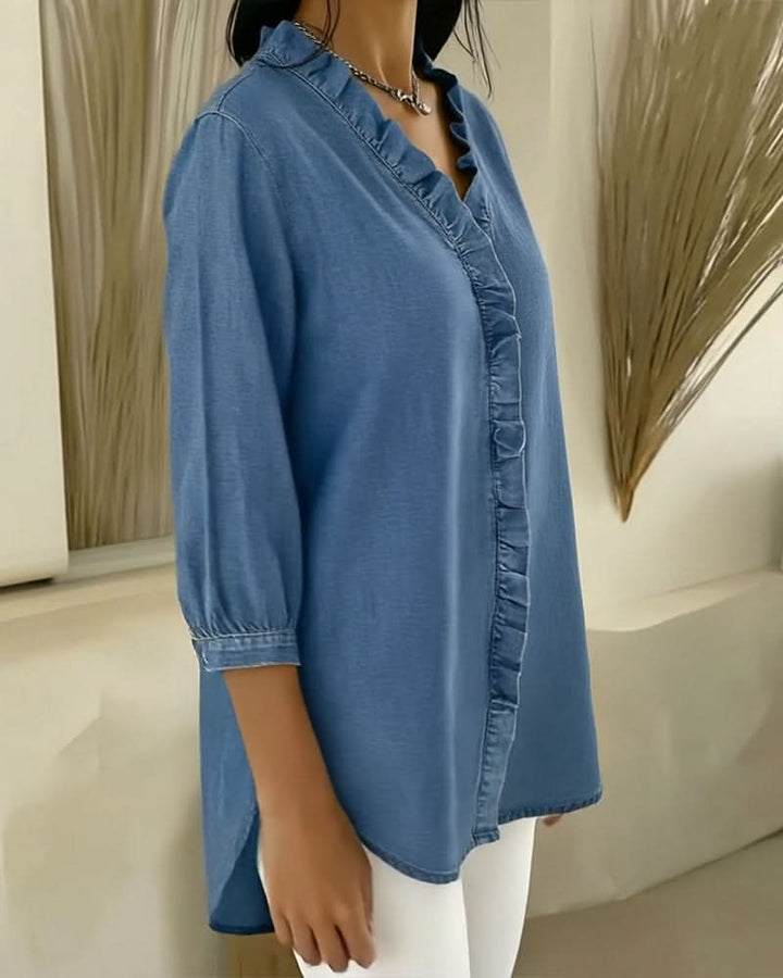 CELESTE | RUFFLE TOP