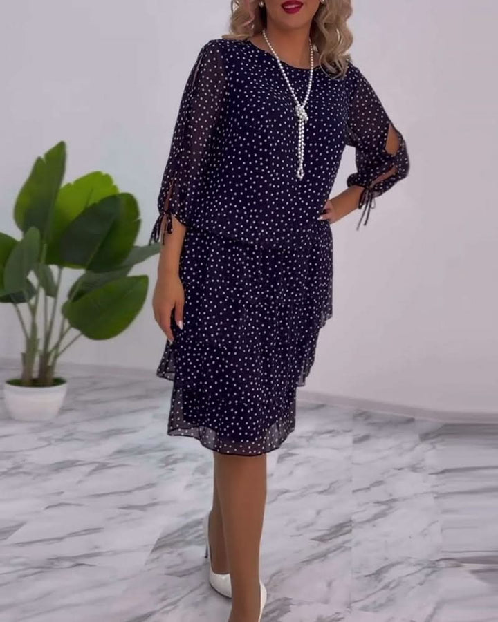 LUNESSA | POLKA TIERED DRESS