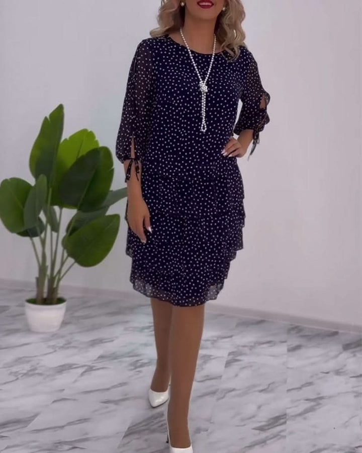 LUNESSA | POLKA TIERED DRESS