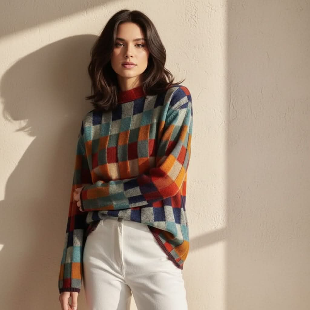EMMA | CHECKED MERINO JUMPER