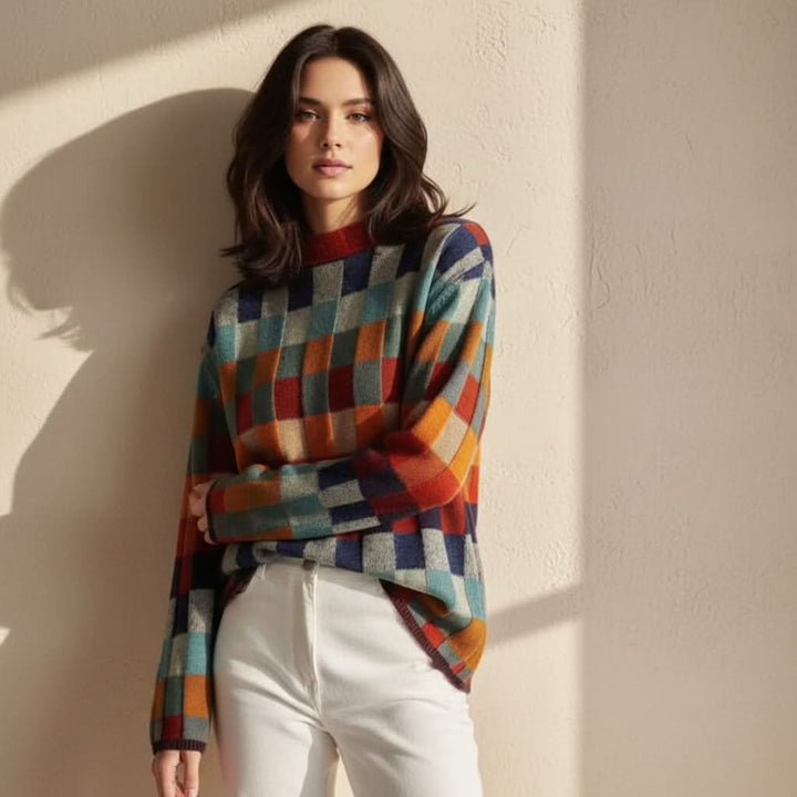 EMMA | CHECKED MERINO JUMPER