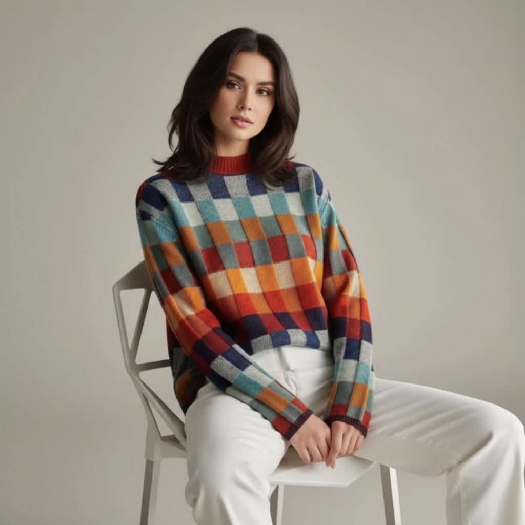 EMMA | CHECKED MERINO JUMPER
