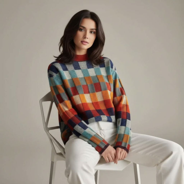 EMMA | CHECKED MERINO JUMPER