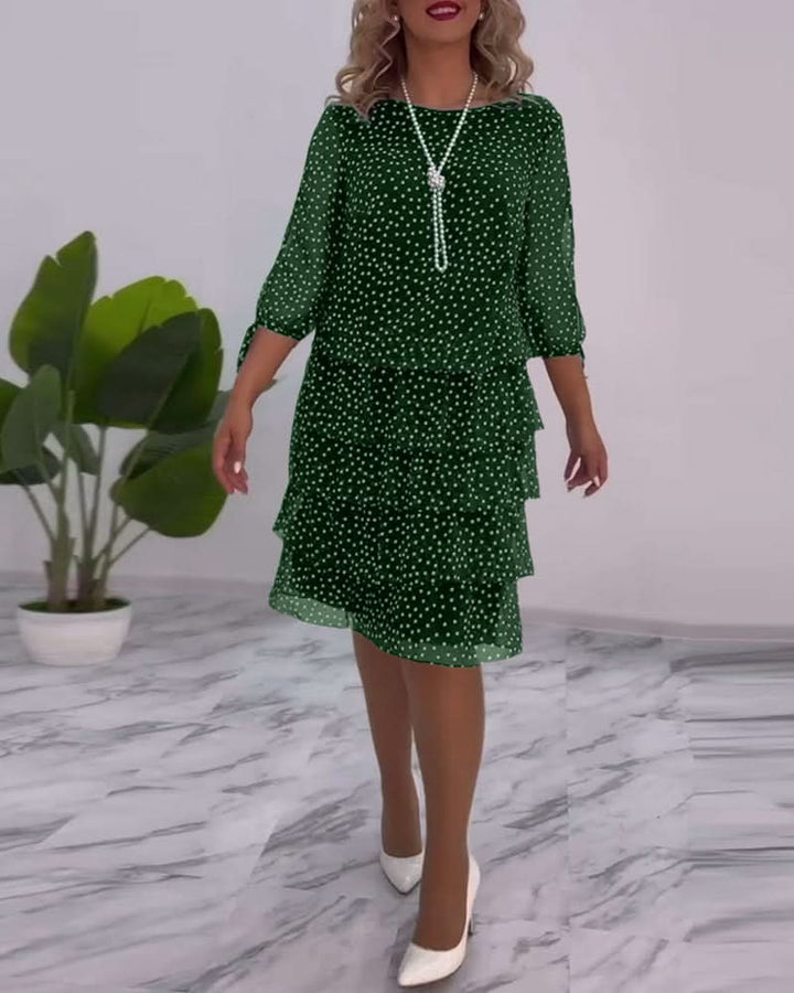 LUNESSA | POLKA TIERED DRESS