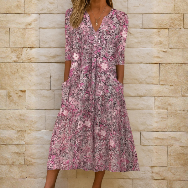 LIORA | LUXE V-NECK DRESS