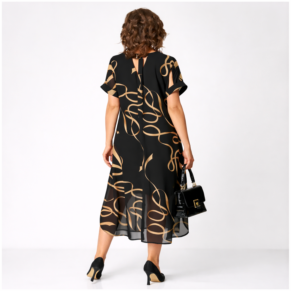 GRACEFUL SHORT SLEEVE DRESS