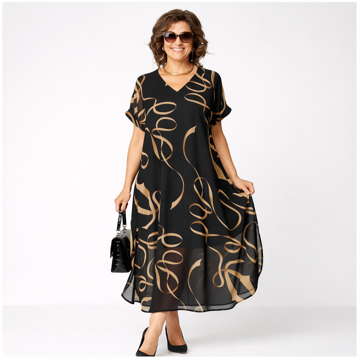 GRACEFUL SHORT SLEEVE DRESS
