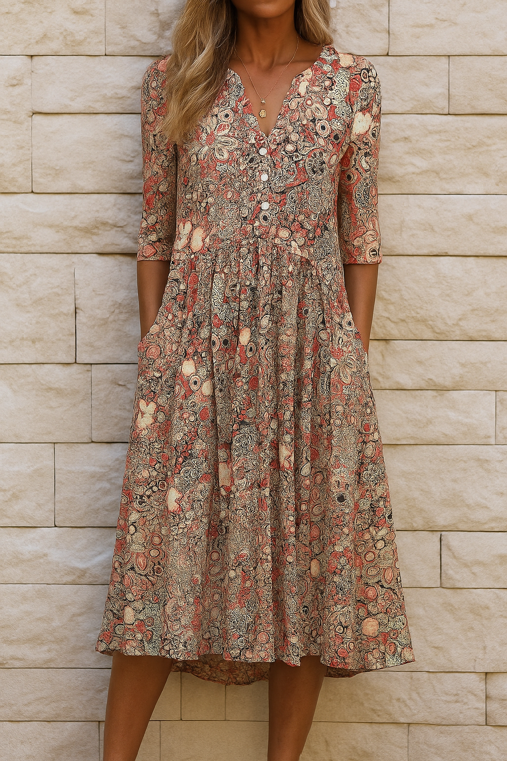 LIORA | LUXE V-NECK DRESS