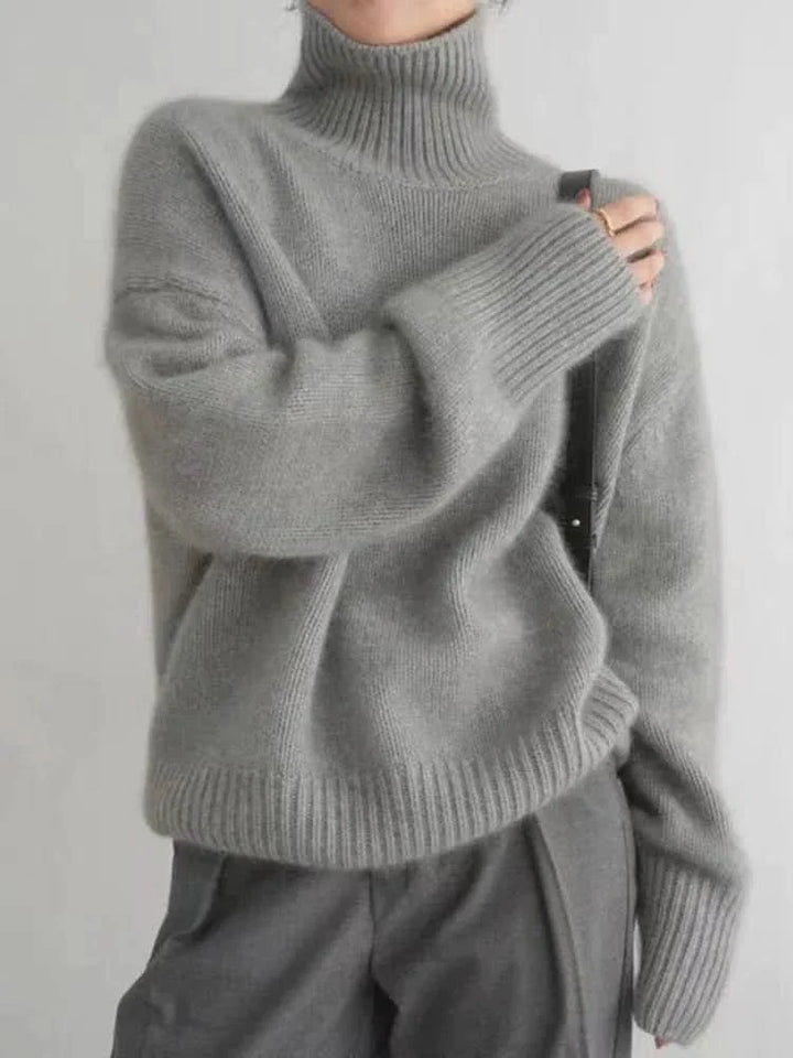 ISABELLA | CASHMERE HIGH-NECK SWEATER
