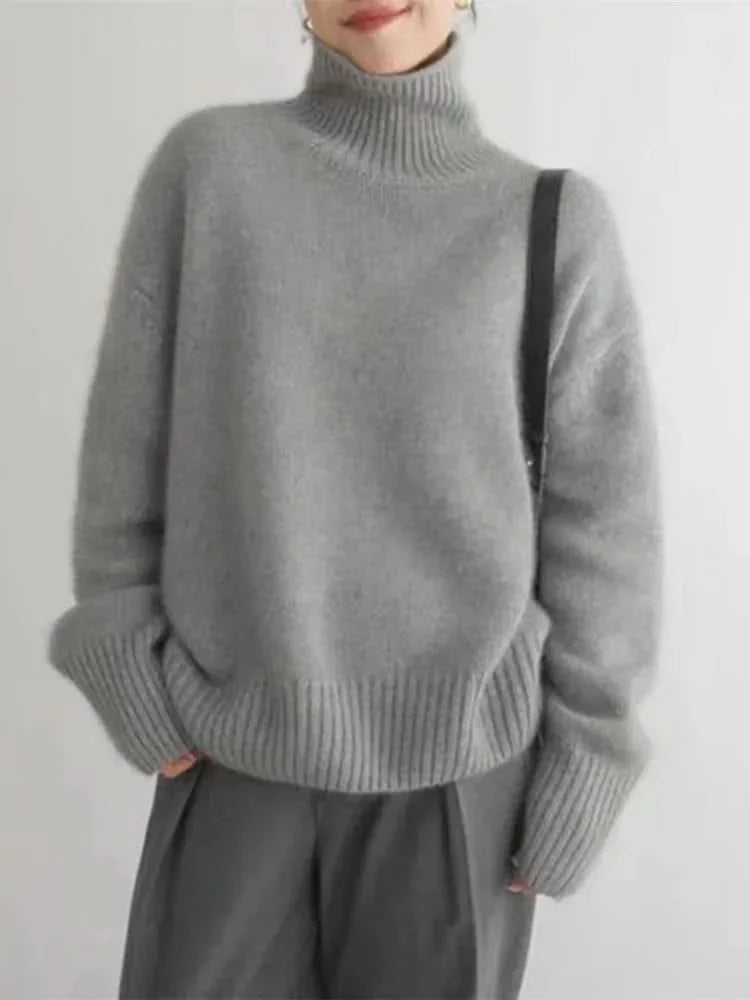 ISABELLA | CASHMERE HIGH-NECK SWEATER
