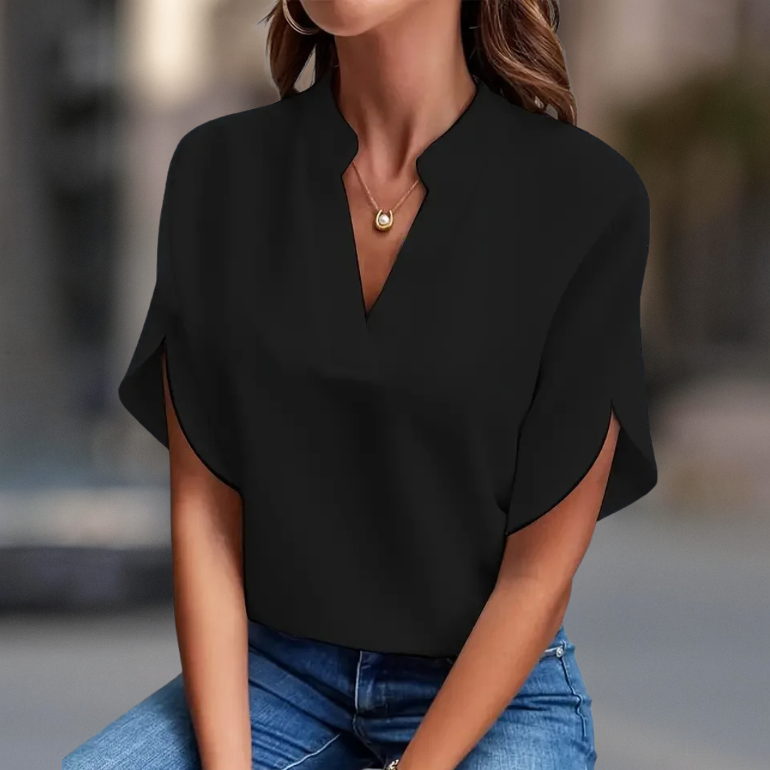 FRANCESCA | CLASSIC V-NECK TOP