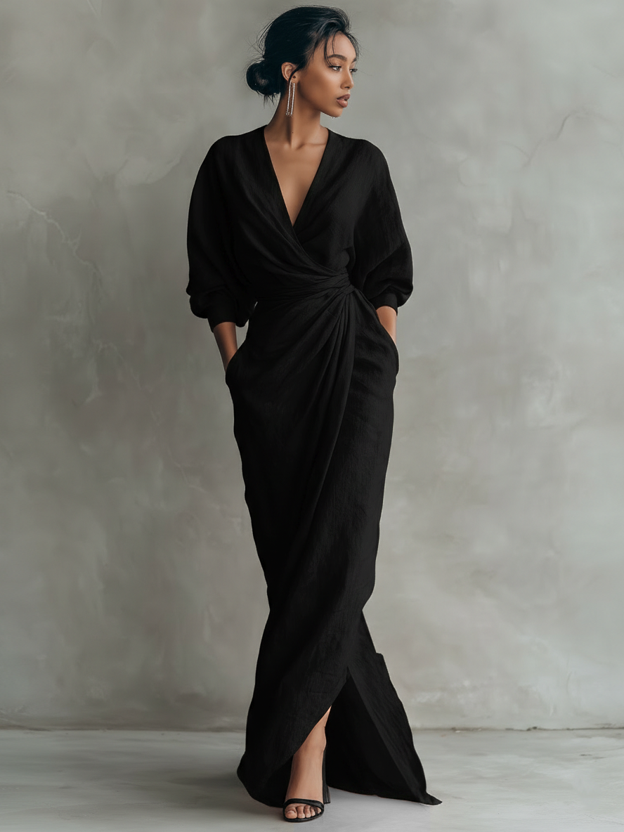 SOFI | PURE ELEGANCE V-NECK DRESS