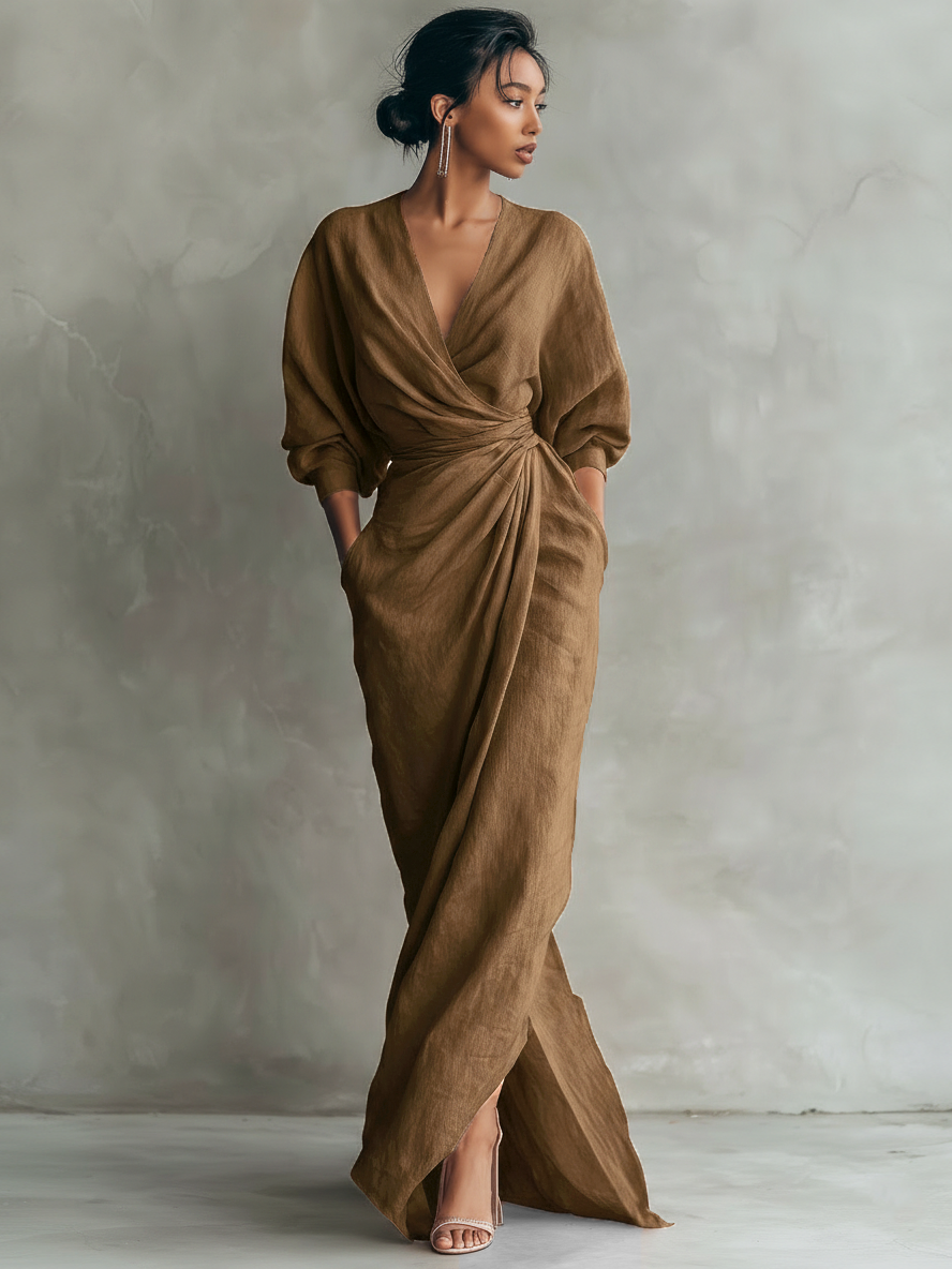 SOFI | PURE ELEGANCE V-NECK DRESS
