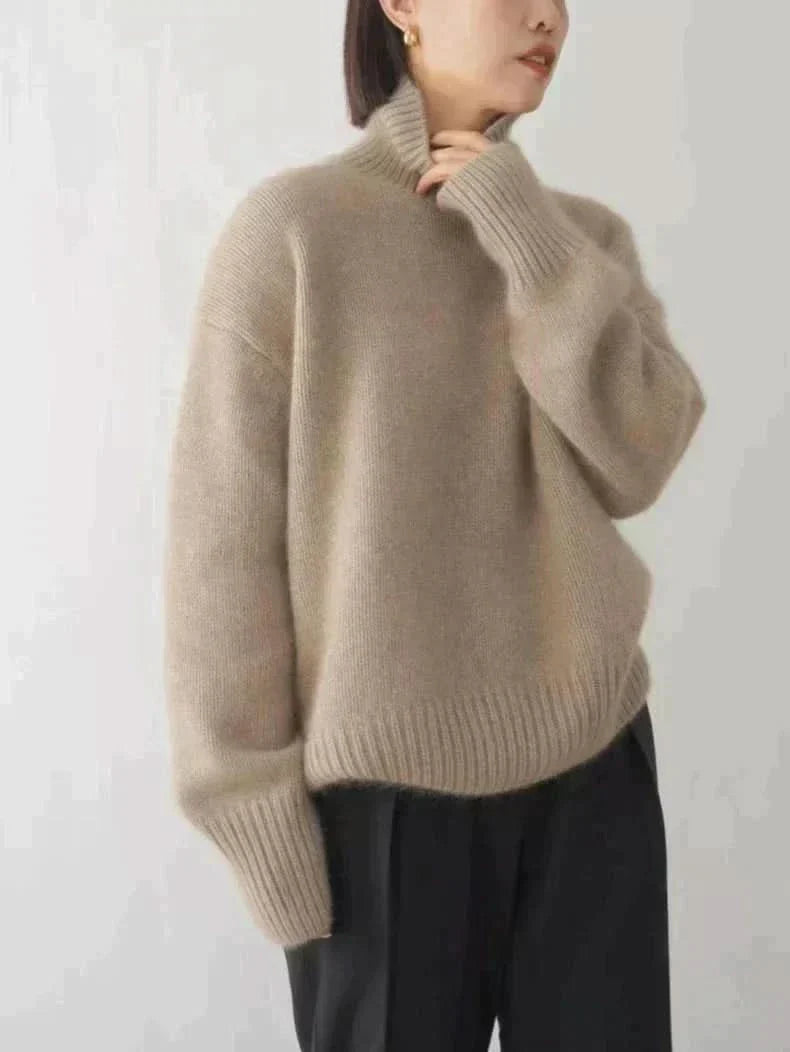 ISABELLA | CASHMERE HIGH-NECK SWEATER