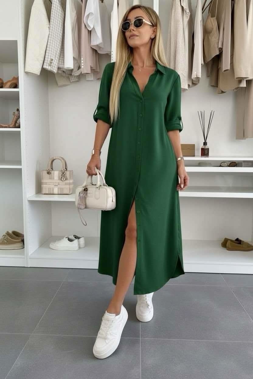 IVY | BUTTON DRESS