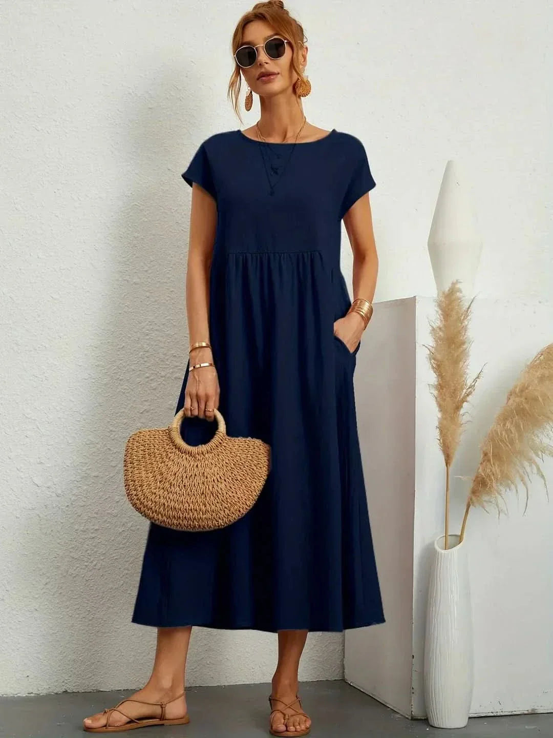 AVA | LUXE FLUID MIDI DRESS