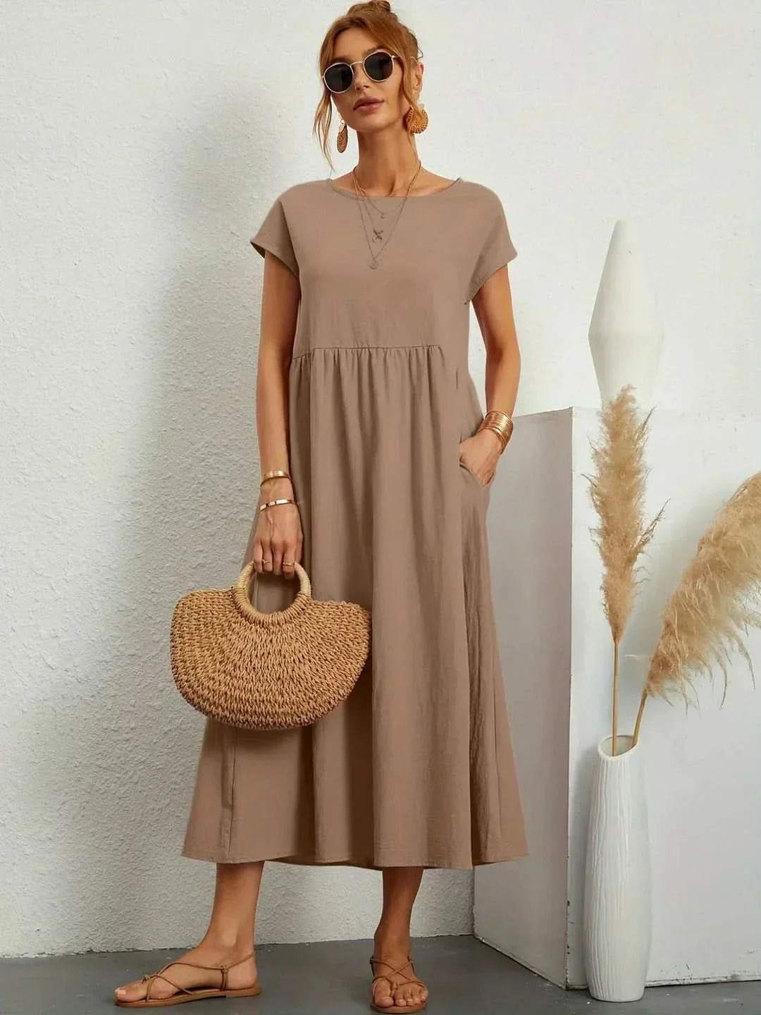 AVA | LUXE FLUID MIDI DRESS