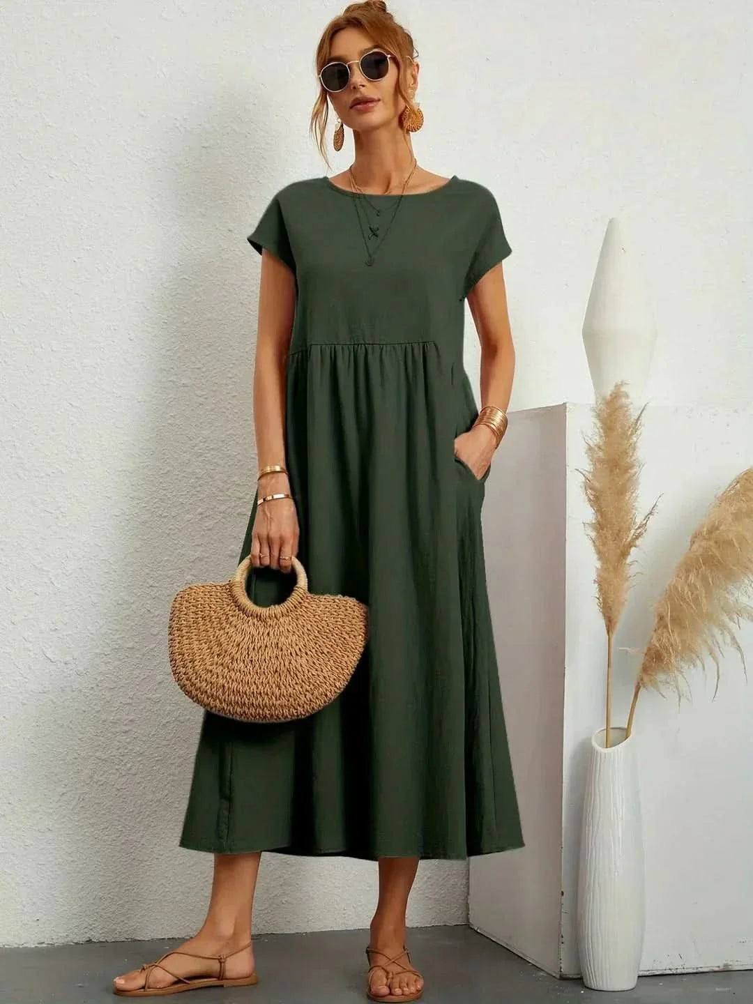 AVA | LUXE FLUID MIDI DRESS