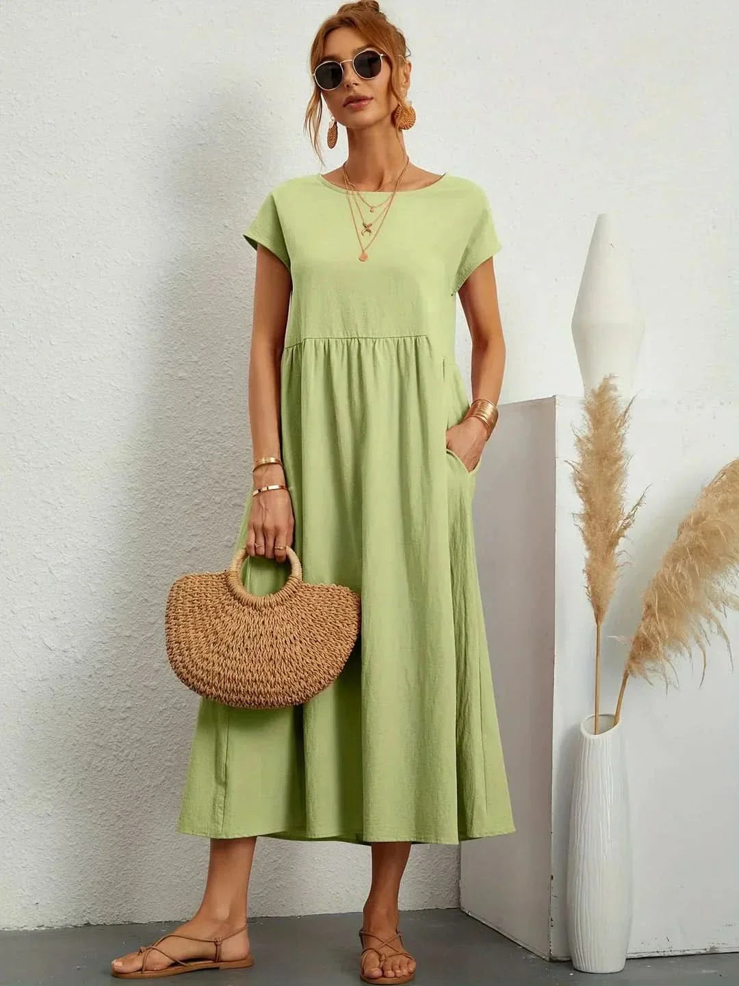 AVA | LUXE FLUID MIDI DRESS