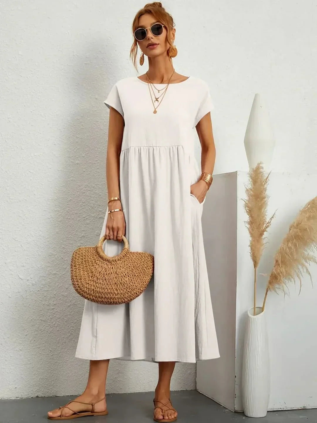 AVA | LUXE FLUID MIDI DRESS