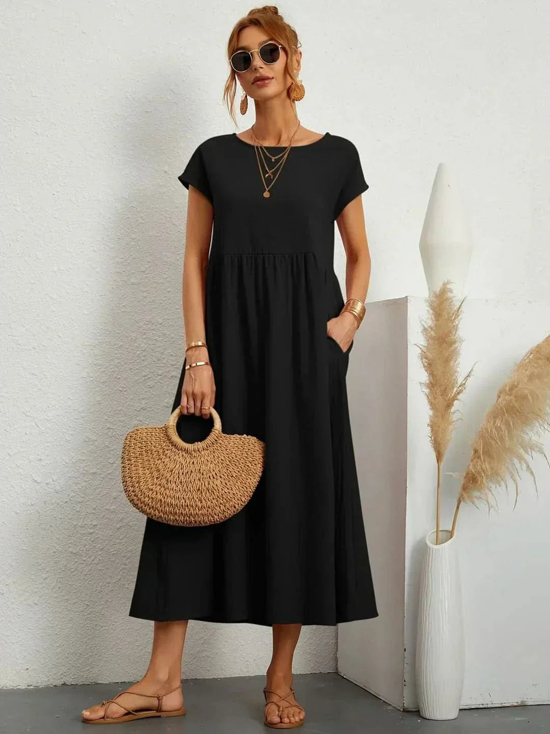 AVA | LUXE FLUID MIDI DRESS
