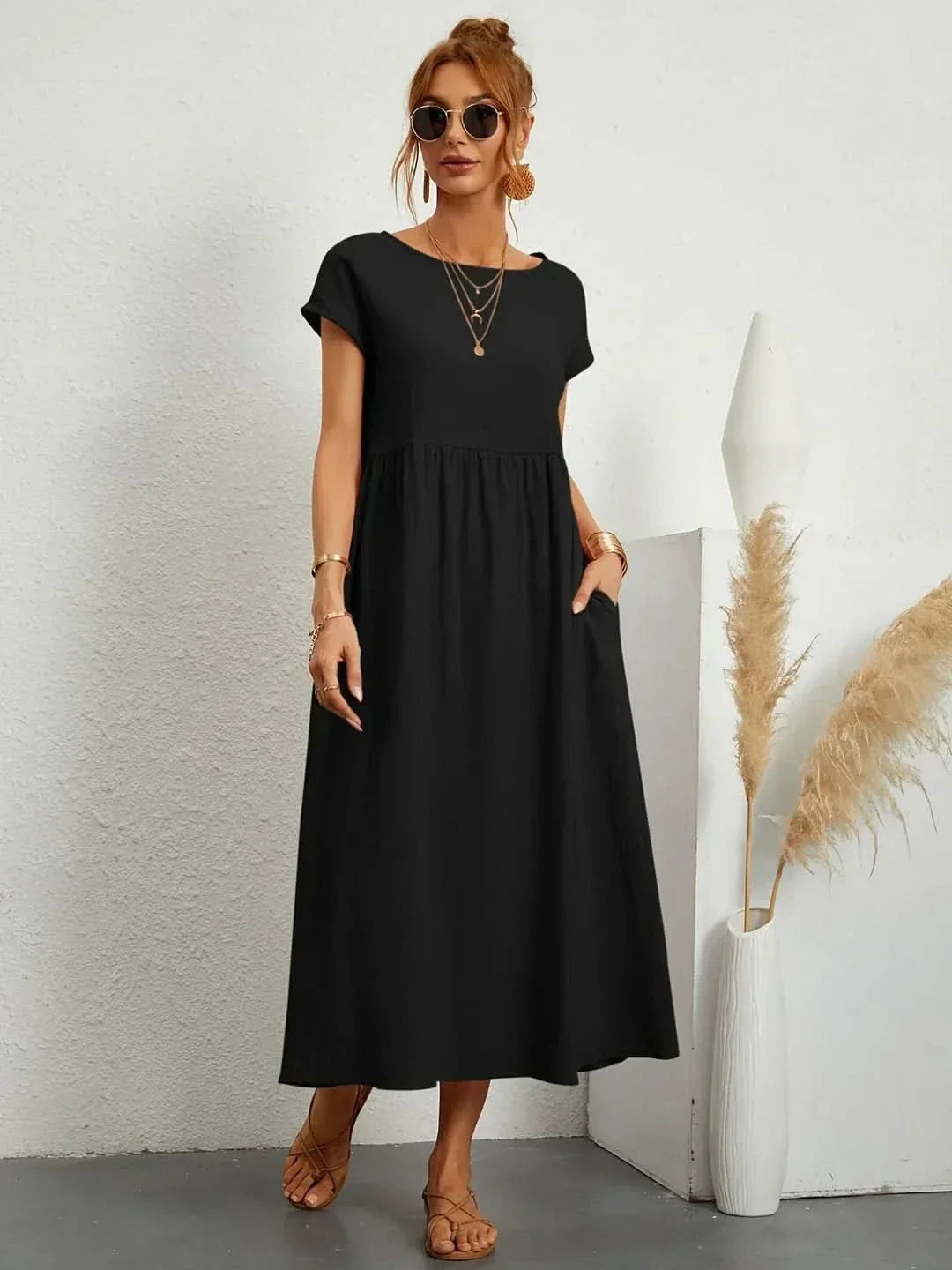AVA | LUXE FLUID MIDI DRESS