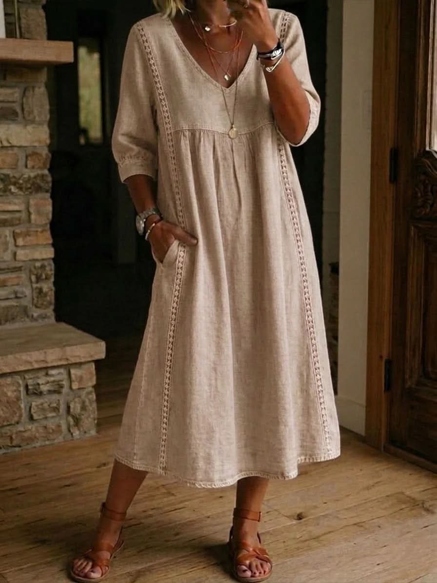 DAISY | LACE TRIM DRESS