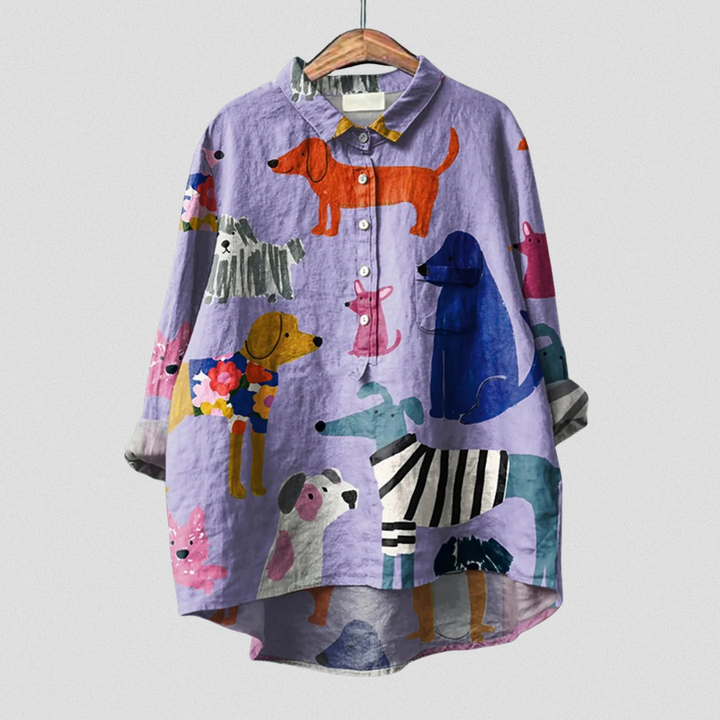 POPPY | DOG PRINT BLOUSE
