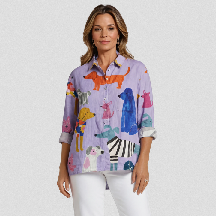 POPPY | DOG PRINT BLOUSE