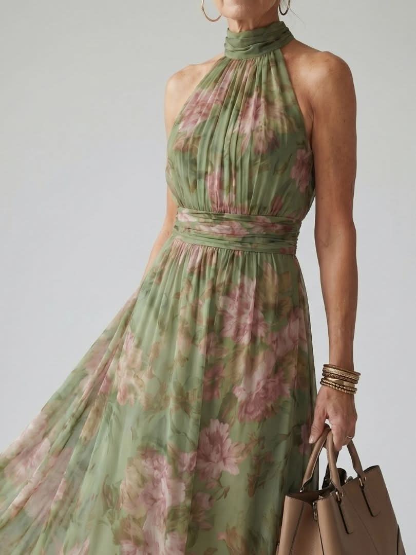 DELILAH | HALTER MIDI DRESS