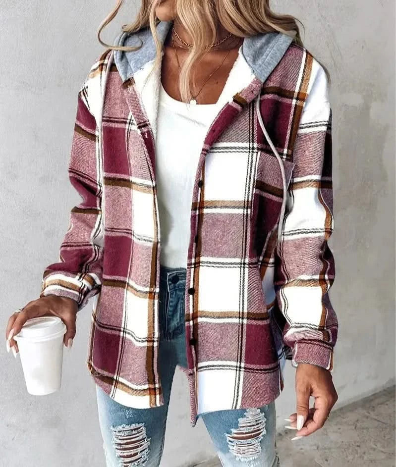 HIGHLAND | PLAID HOODED COAT