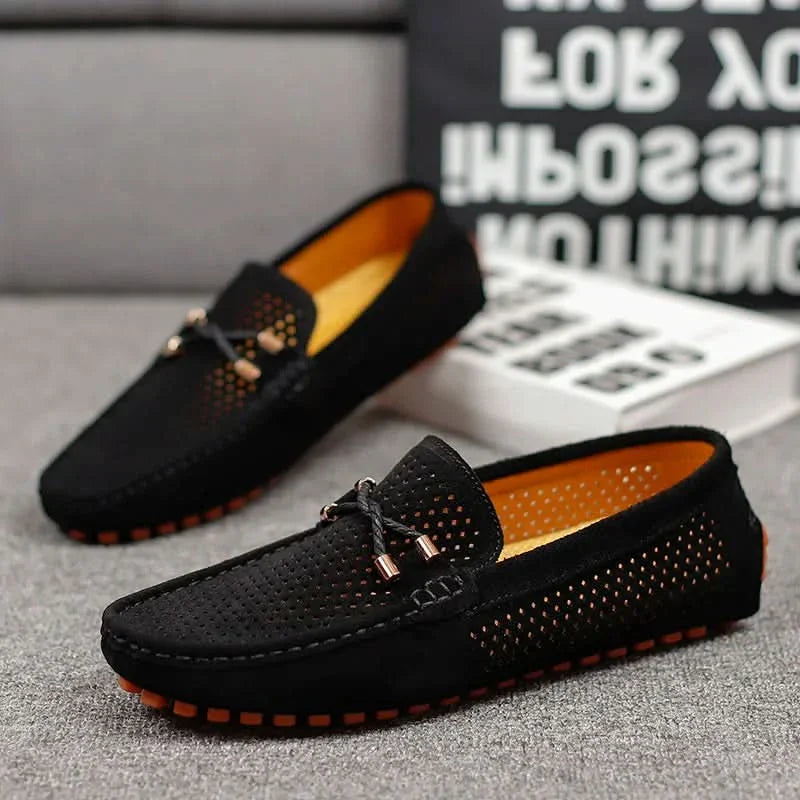 GIANNI | PERFORATED LEATHER LOAFERS