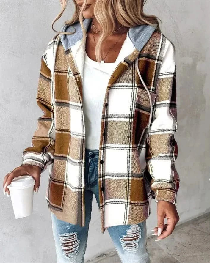 HIGHLAND | PLAID HOODED COAT