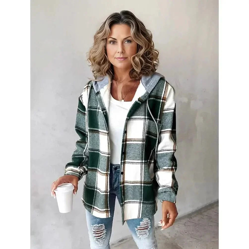 HIGHLAND | PLAID HOODED COAT